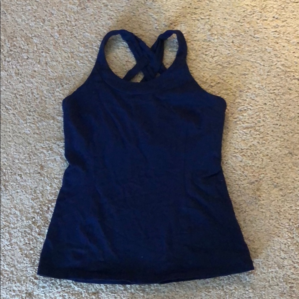 Lululemon crossback tank size 6 navy